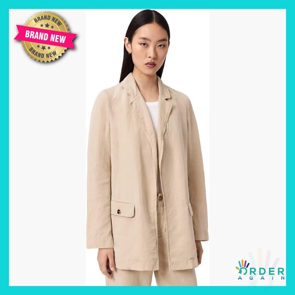 Tencel Linen Blazer Tailored Chic Minimal Classic Workwear Oversized Fit